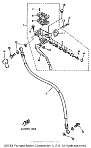 FZR750RT Главный тормозной цилиндр