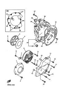 XJ600S Crankcase cover ass`y  (v