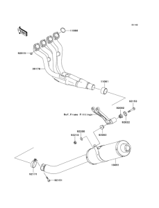 ZX600 Muffler comp