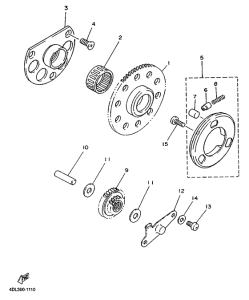 TZR125R Муфта стартера