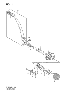 TF125 Ножной стартер