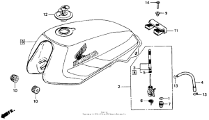 CB125T Топливный бак
