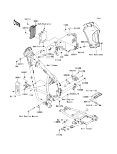 KL650 Рама ,крепежные детали