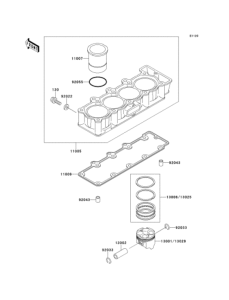 ZX400 シリンダー / ピストン