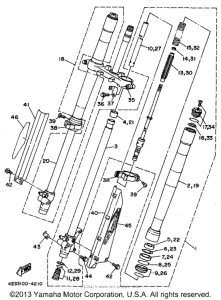 YZ80F1 Передняя вилка