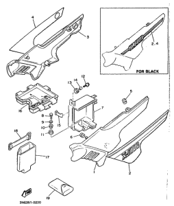 XJ900 Side cover  /  oil tank
