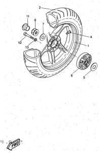 YQ50 Переднее колесо