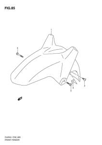 DL650 Переднее крыло