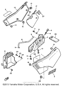 XT600LC Side cover - oil tank