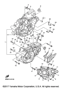 WR250F Картер двигателя