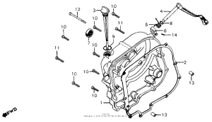 CM200 Крышка картера правая