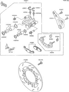 ZX600 Задний тормоз