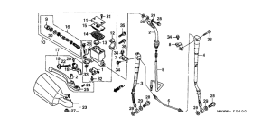 XL600V Fr. brake master cylinder