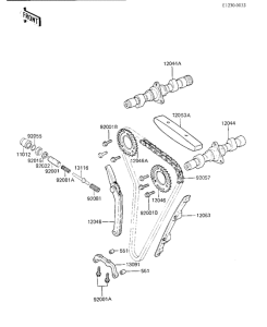 KZ250 Camshafts / chain / tensioner