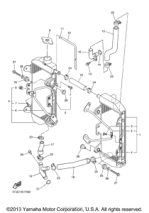 WR450FA Радиатор и Патрубки