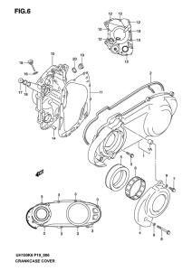 UH150 Crankcase cover ass`y  (v