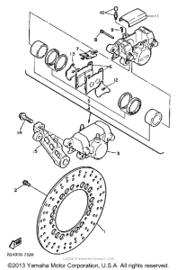 FZR1000T Задний суппорт
