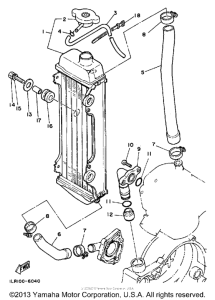 YZ80S (Motocross) Radiator - hose