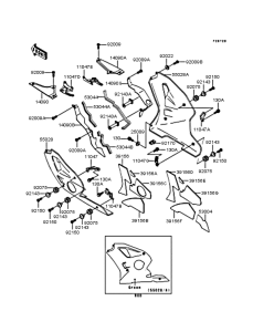 ZX400 Обтекатель нижний