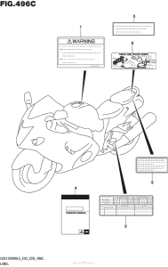 GSX1300R (ABS) Label (Gsx1300Ral5 E33)