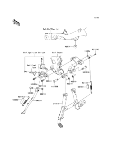 ZX1400 Подножка