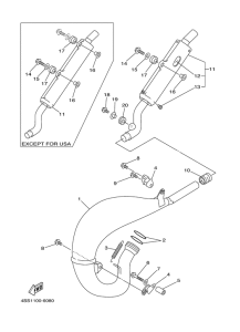 YZ125J Выхлопная система