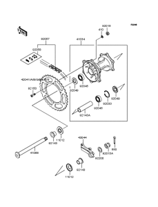 KX125 Заднее колесо и цепь