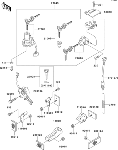 ZX600 Замок зажикания