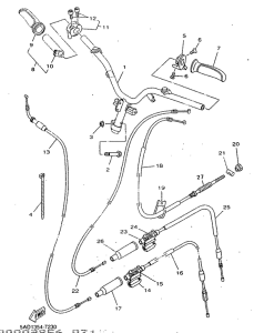 YN50R Steering handle. cable