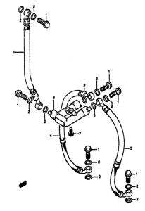 GSX-R1100 Передние тормозные трубки