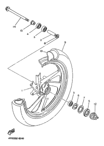 TZR50 Переднее колесо