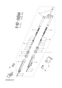 YH50 Передняя вилка