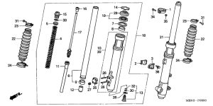 XR650R Вилка передней оси