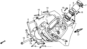 CX500 Левая головка цилиндров