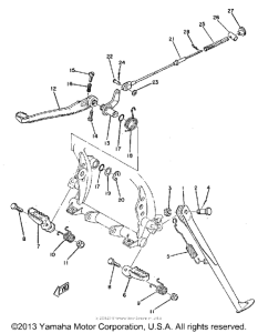 TY250A Stand-footrest-brake pedal