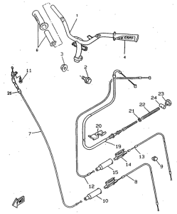CW50RS Steering handle. cable