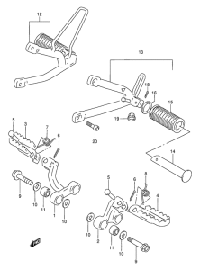 DR650 Подножки