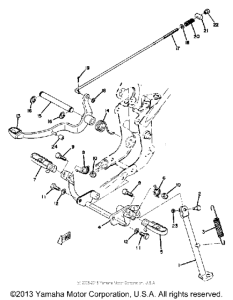 YZ80A Stand - footrest - brake pedal