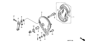 CBF125M Задний тормоз