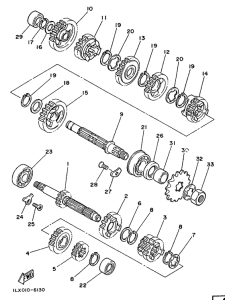 YZ125 Трансмиссия