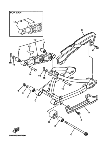 TTR90W Задний рычаг и подвеска