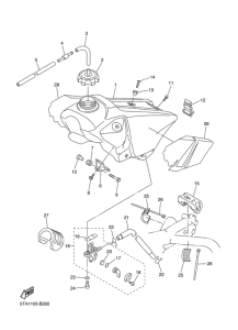 YZ250F Топливный бак