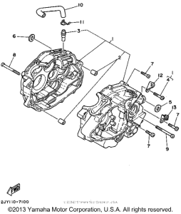 TW200GC Картер двигателя