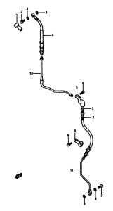 DR600 Передние тормозные трубки