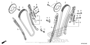 VT1300CR Cam Chain + Tensioner