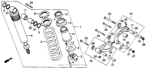 XL250R Rear shock absorber 82-83