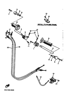 FZR750R FZR750RU Рулевой рычаг и кабель