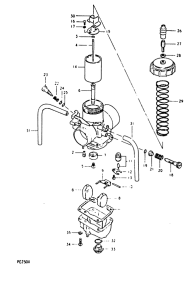 PE250 Carburetor assy