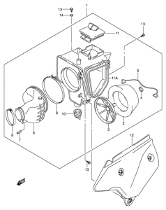 DR-Z400 Воздухоочиститель
