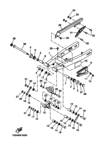 XT660X 25KW Задний рычаг и подвеска